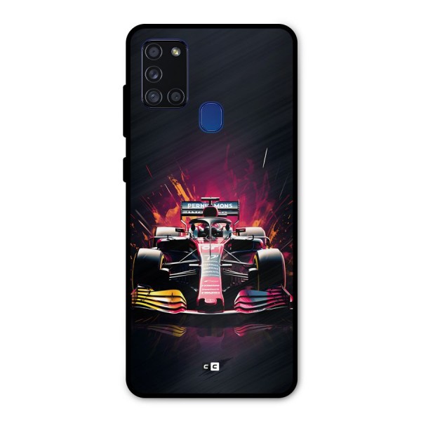 Game Racing Metal Back Case for Galaxy A21s