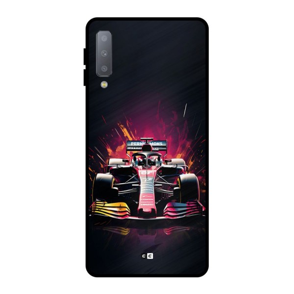 Game Racing Metal Back Case for Galaxy A7 (2018)