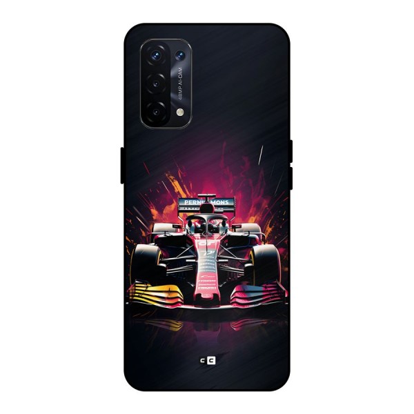 Game Racing Metal Back Case for Oppo A74 5G