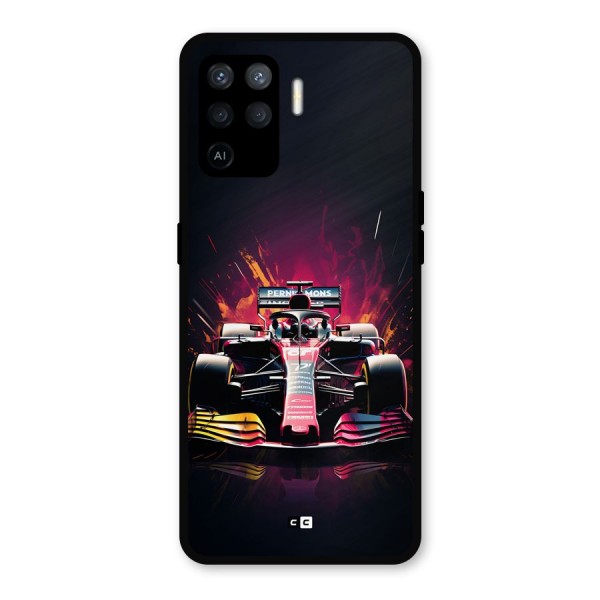 Game Racing Metal Back Case for Oppo F19 Pro