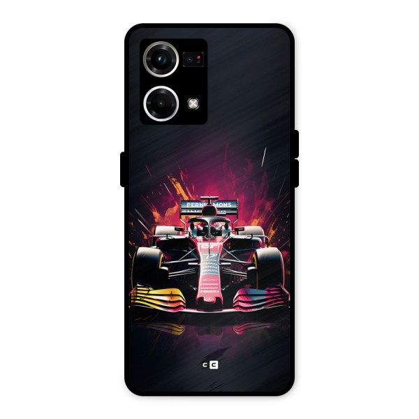 Game Racing Metal Back Case for Oppo F21s Pro 4G