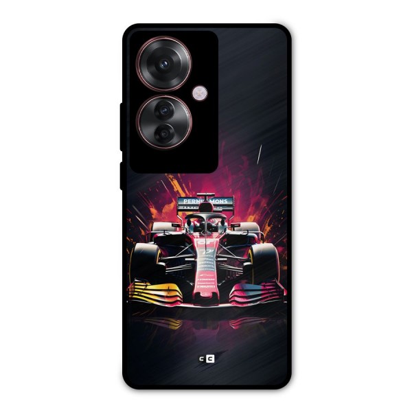 Game Racing Metal Back Case for Oppo F25 Pro