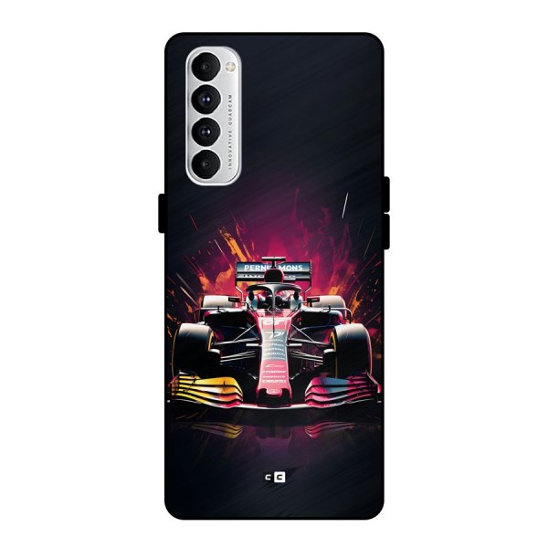 Game Racing Metal Back Case for Oppo Reno4 Pro