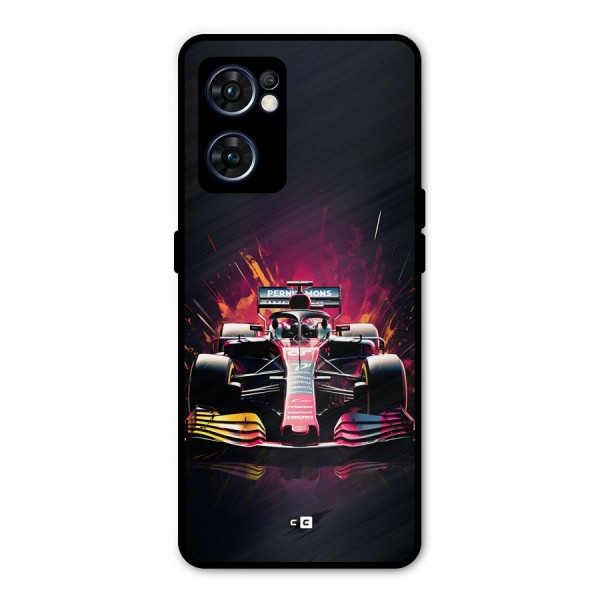 Game Racing Metal Back Case for Oppo Reno7 5G