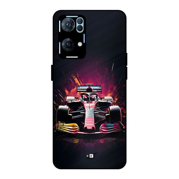 Game Racing Metal Back Case for Oppo Reno7 Pro 5G