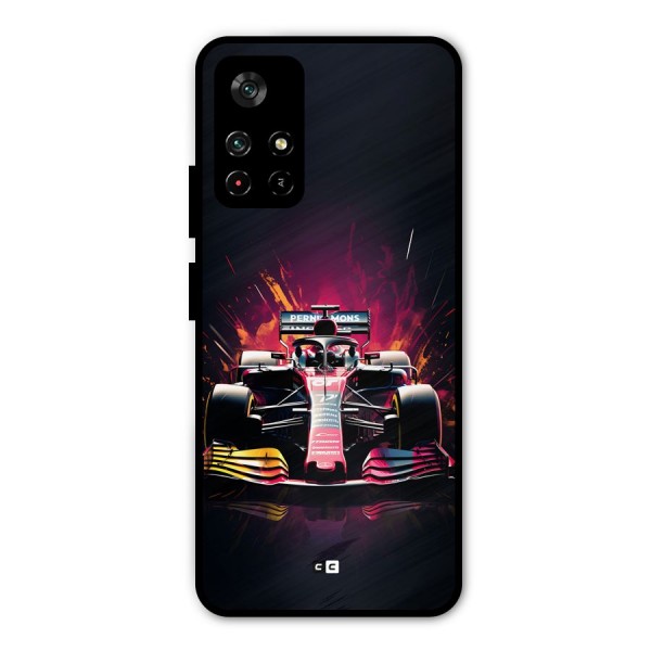 Game Racing Metal Back Case for Poco M4 Pro 5G