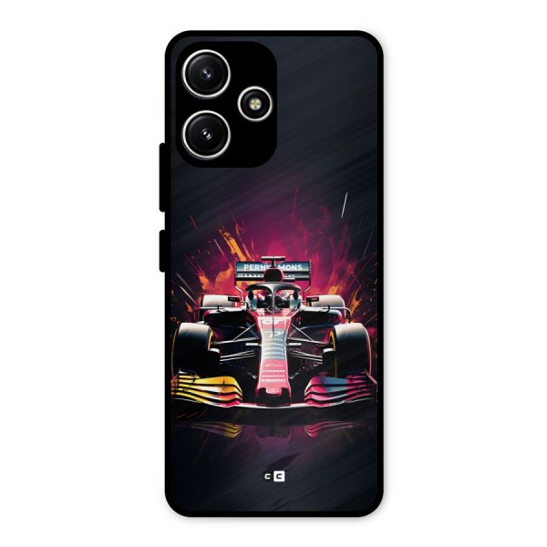 Game Racing Metal Back Case for Poco M6 Pro