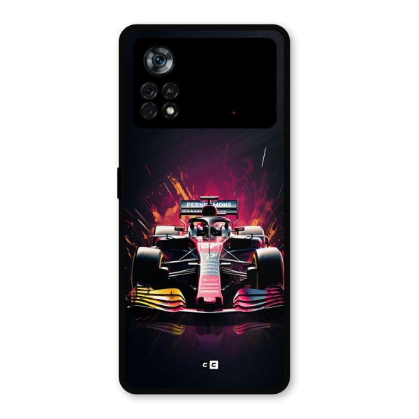 Game Racing Metal Back Case for Poco X4 Pro 5G