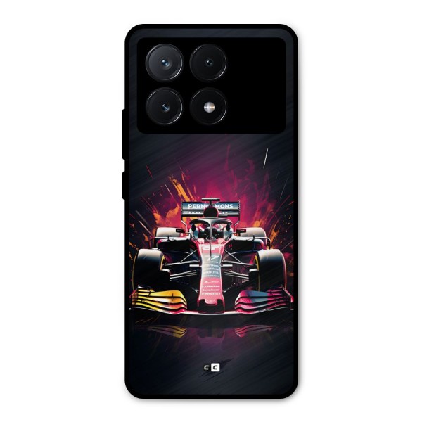 Game Racing Metal Back Case for Poco X6 Pro