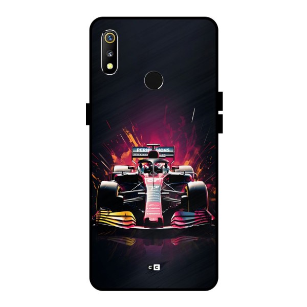 Game Racing Metal Back Case for Realme 3