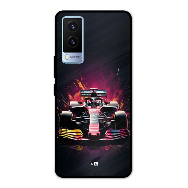 Game Racing Metal Back Case for Vivo V21e 5G