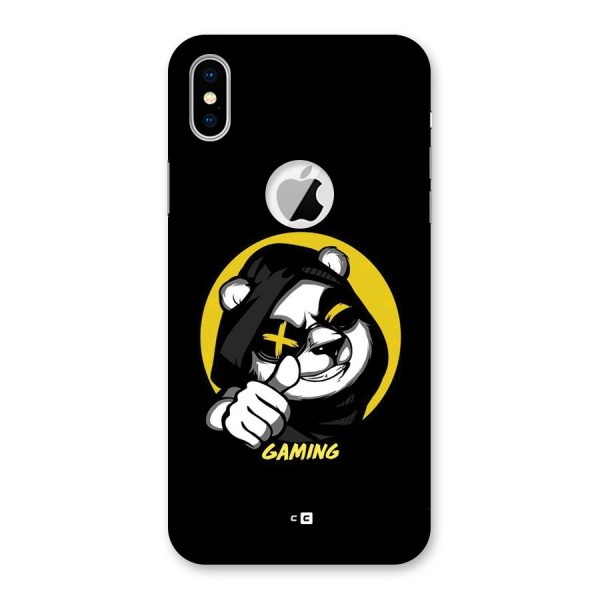 Gaming Panda Back Case for iPhone XS Logo Cut