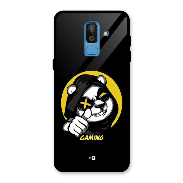 Gaming Panda Glass Back Case for Galaxy J8