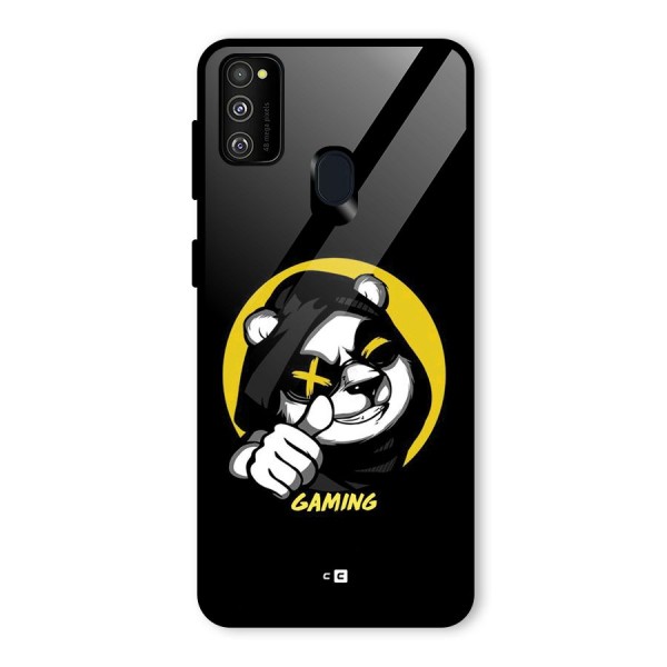 Gaming Panda Glass Back Case for Galaxy M21