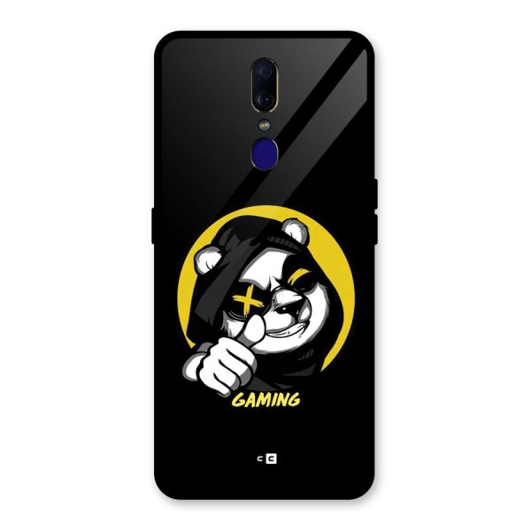 Gaming Panda Glass Back Case for Oppo F11