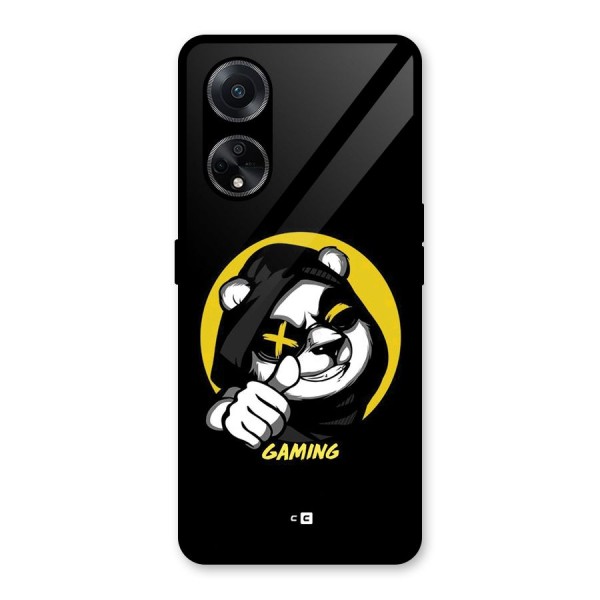 Gaming Panda Glass Back Case for Oppo F23