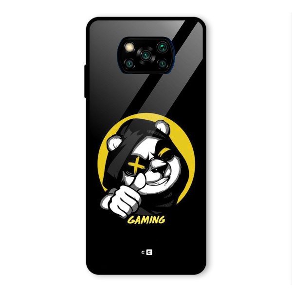 Gaming Panda Glass Back Case for Poco X3 Pro