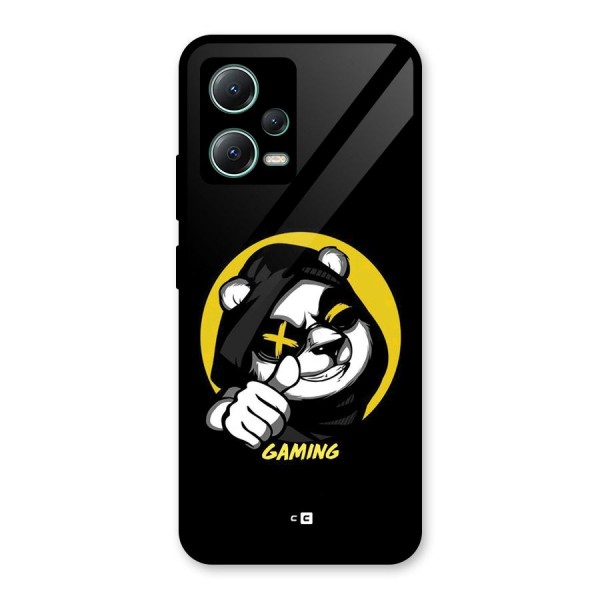 Gaming Panda Glass Back Case for Poco X5