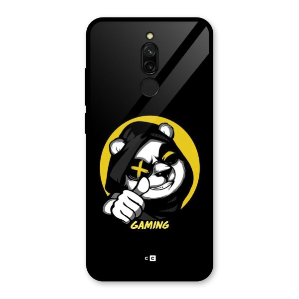 Gaming Panda Glass Back Case for Redmi 8