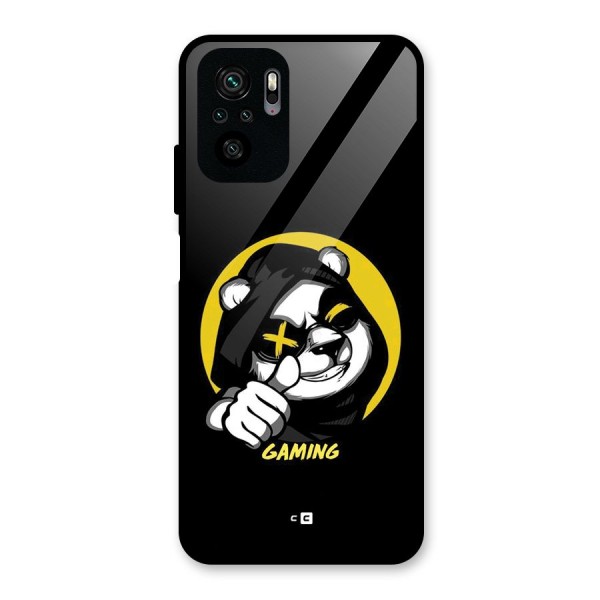 Gaming Panda Glass Back Case for Redmi Note 10