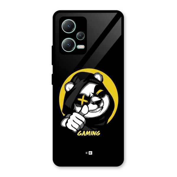 Gaming Panda Glass Back Case for Redmi Note 12 5G