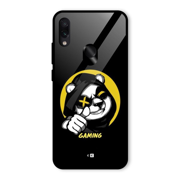 Gaming Panda Glass Back Case for Redmi Note 7