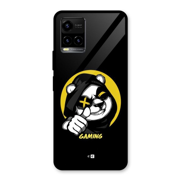 Gaming Panda Glass Back Case for Vivo Y21G