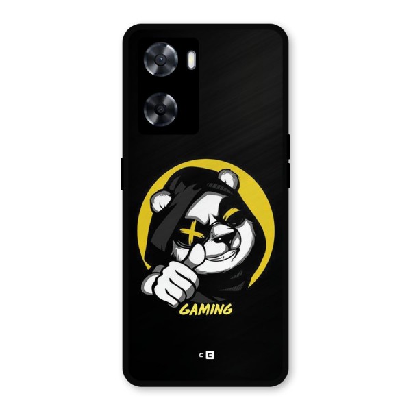 Gaming Panda Metal Back Case for Oppo A57 2022