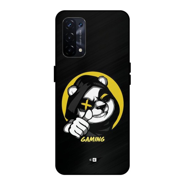 Gaming Panda Metal Back Case for Oppo A74 5G