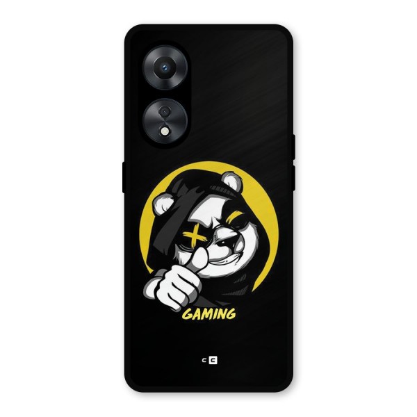 Gaming Panda Metal Back Case for Oppo A78