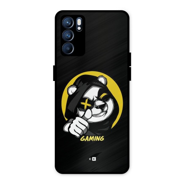 Gaming Panda Metal Back Case for Oppo Reno6 5G