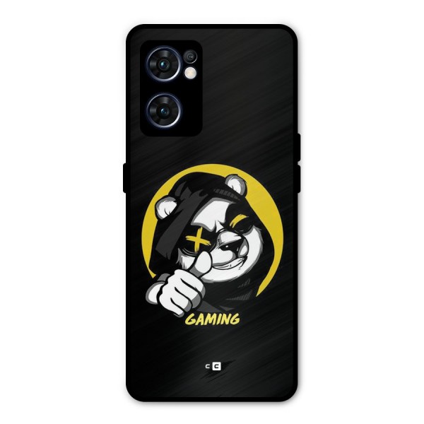 Gaming Panda Metal Back Case for Oppo Reno7 5G