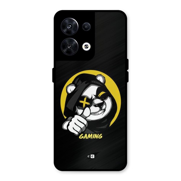 Gaming Panda Metal Back Case for Oppo Reno8 5G