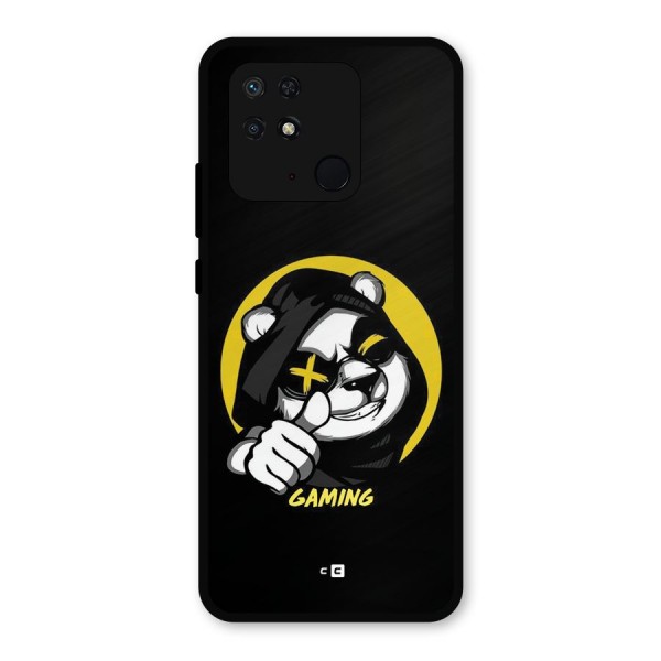 Gaming Panda Metal Back Case for Redmi 10