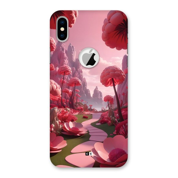 Garden Of Love Back Case for iPhone XS Logo Cut