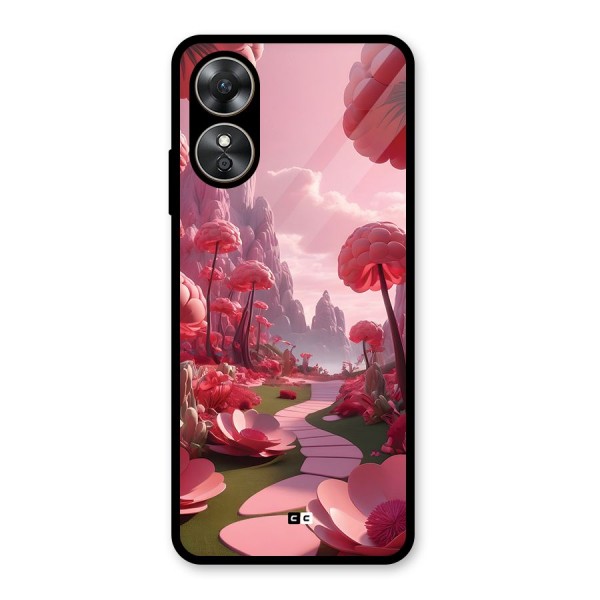 Garden Of Love Glass Back Case for Oppo A17