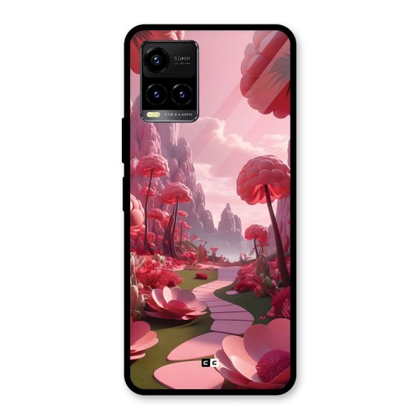 Garden Of Love Glass Back Case for Vivo Y21A