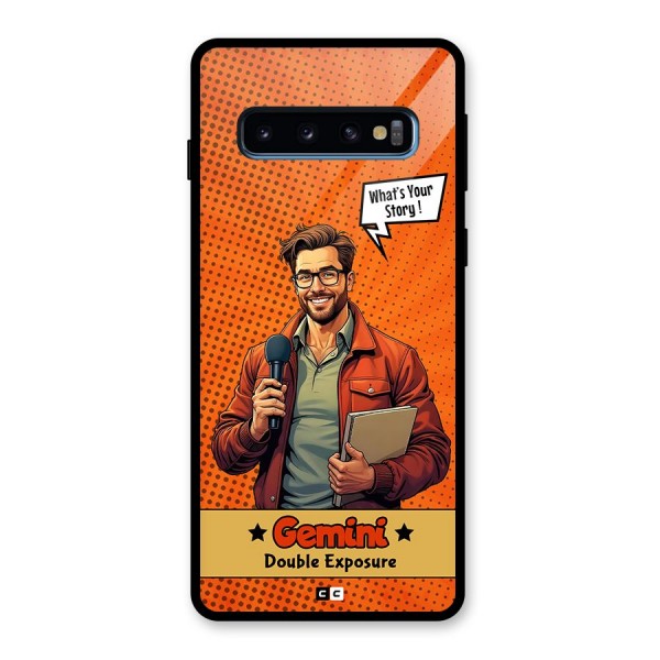 Gemini Explorer Glass Back Case for Galaxy S10