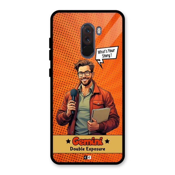 Gemini Explorer Glass Back Case for Poco F1