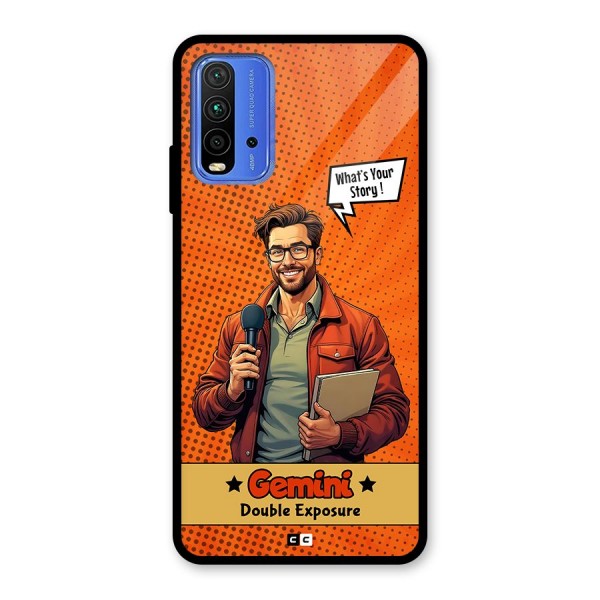 Gemini Explorer Glass Back Case for Redmi 9 Power