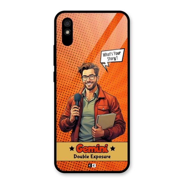 Gemini Explorer Glass Back Case for Redmi 9i