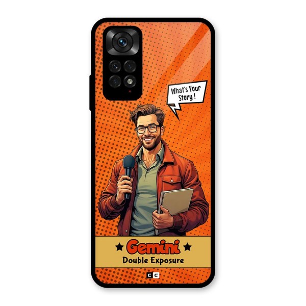 Gemini Explorer Glass Back Case for Redmi Note 11