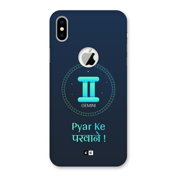 Gemini Love Back Case for iPhone X Logo Cut