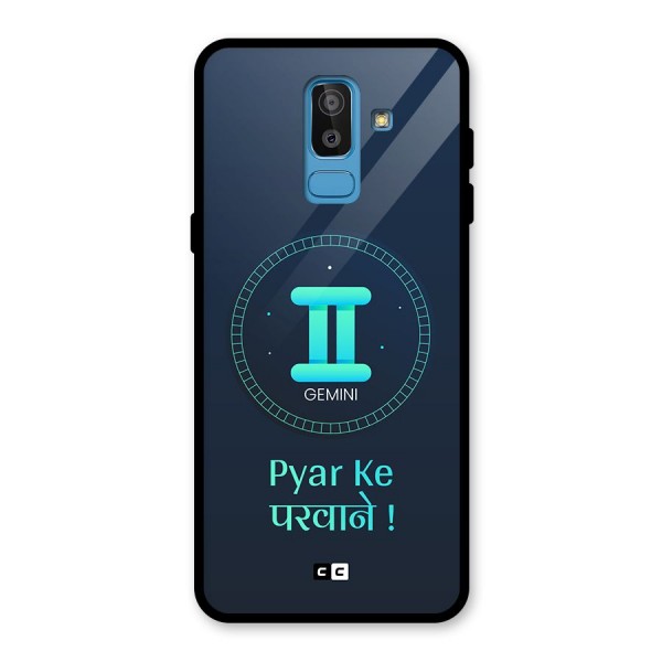 Gemini Love Glass Back Case for Galaxy J8