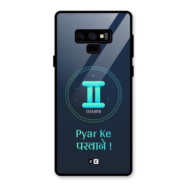 Gemini Love Glass Back Case for Galaxy Note 9