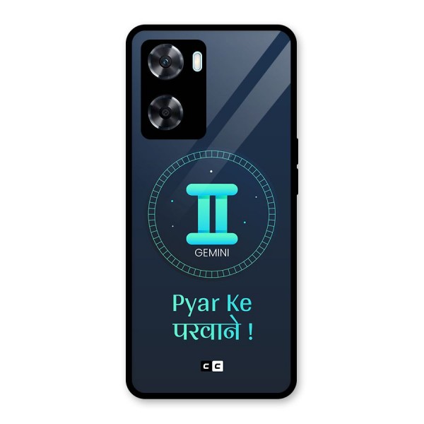 Gemini Love Glass Back Case for Oppo A77s