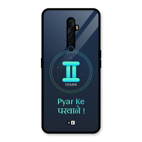 Gemini Love Glass Back Case for Oppo Reno2 F