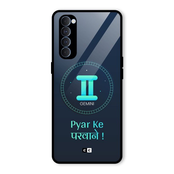 Gemini Love Glass Back Case for Oppo Reno4 Pro