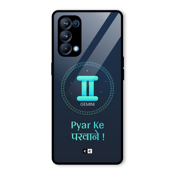 Gemini Love Glass Back Case for Oppo Reno5 Pro 5G