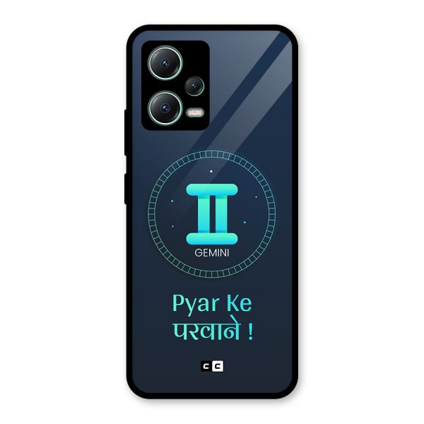 Gemini Love Glass Back Case for Poco X5